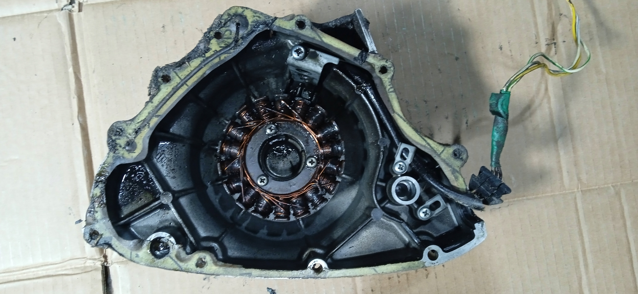 SUZUKI GS 500 UZWOJENIE DEKIEL ALTERNATOR-a STOJAN