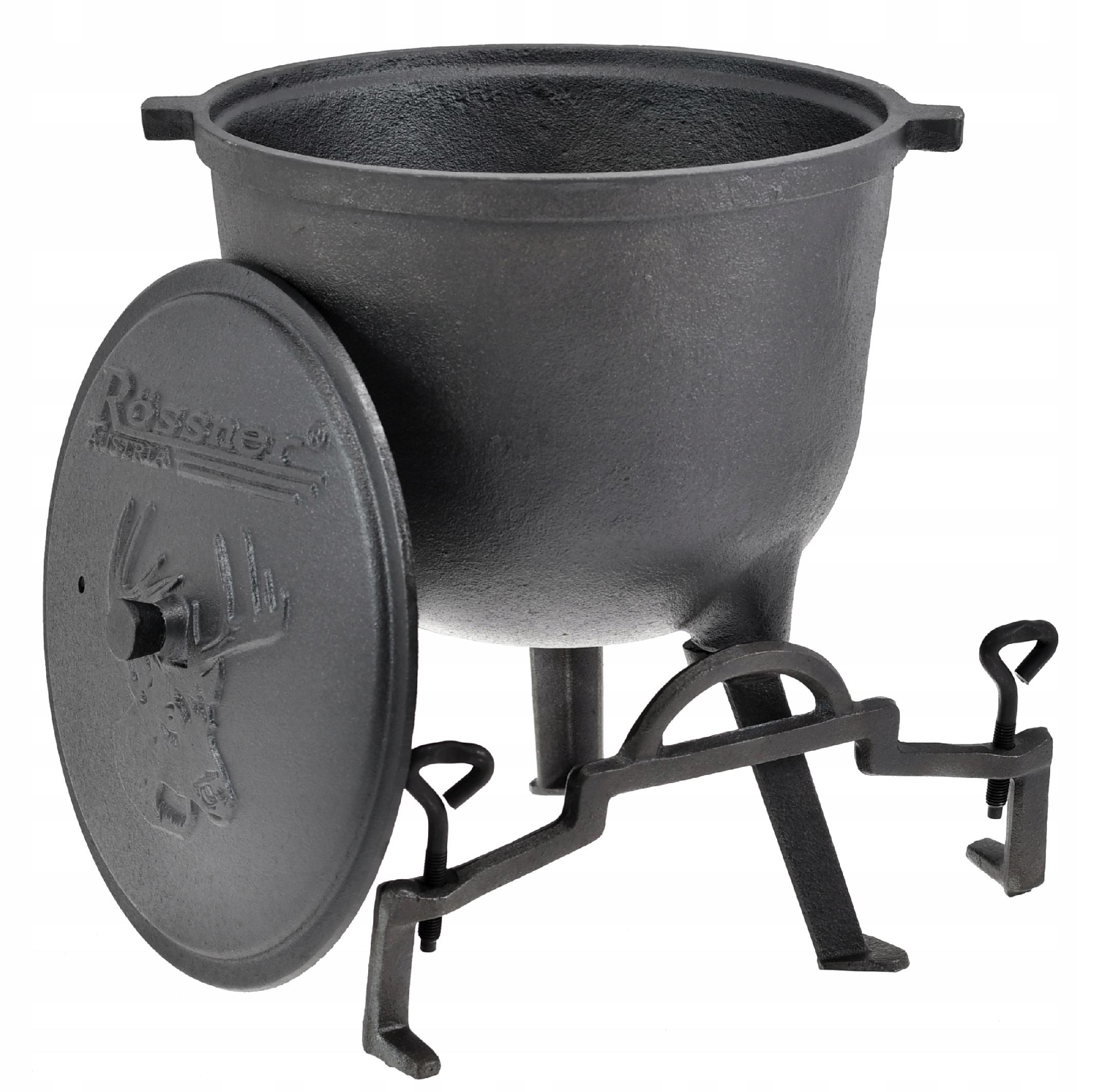 KOCIOŁEK ŻELIWNY STOJĄCY 11L MYŚLIWSKI WĘGIERSKI ROSSNER GARNEK NA OGNISKO EAN (GTIN) 5903728888163
