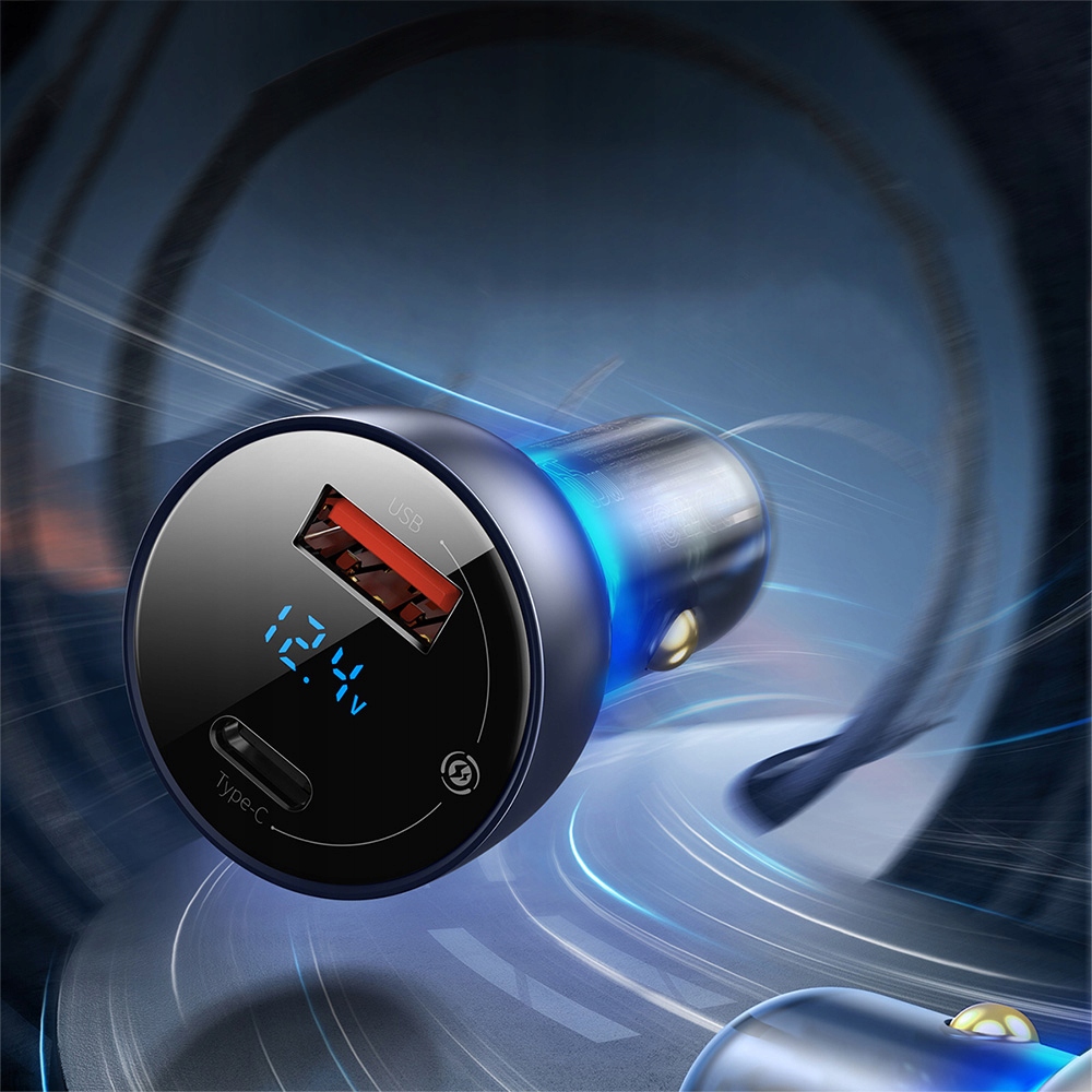 BASEUS ŁADOWARKA SAMOCHODOWA LED 2x USB QUICK CHARGE POWER DELIVERY PD 65W Producent Baseus