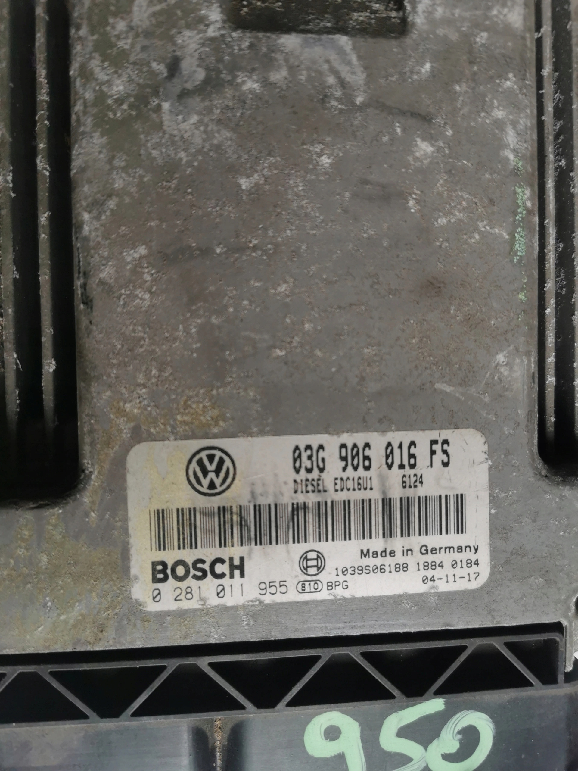 VW GOLF 1.9TDI 0281011955 03G906016FS computer ECU