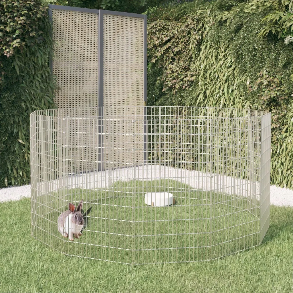 Levně Kotec pro zvířata, 12 panelů, 54x100 cm, galvanizované železo