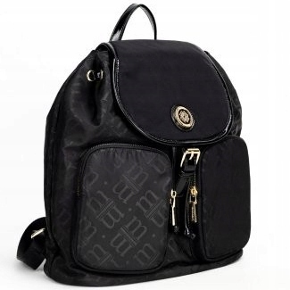 Plecak damski Monnari BAG4150-M20 czarny lakier