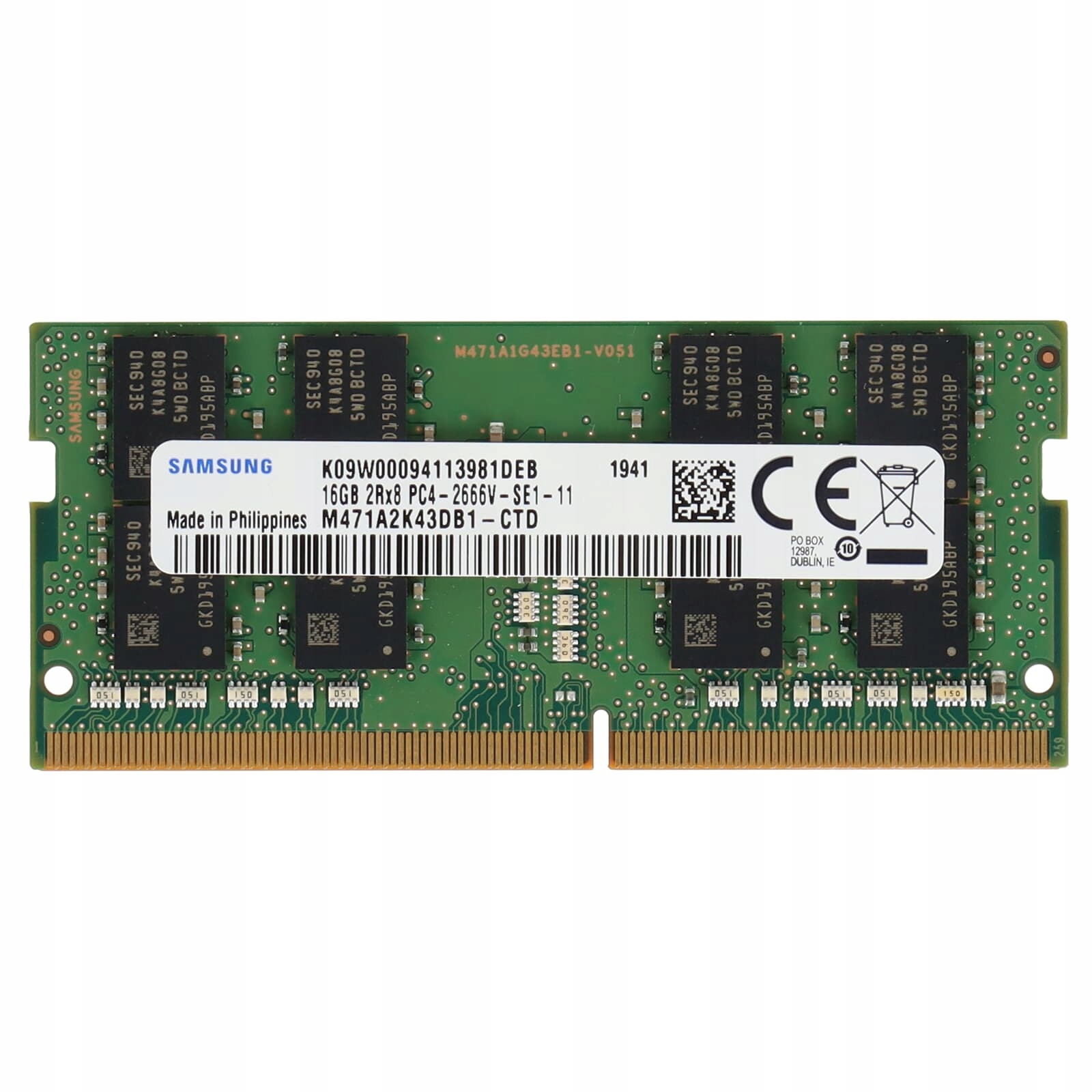 Pamäť Ram 16GB DDR4 Samsung 2666 MHz 1.20V PC4-2666AA