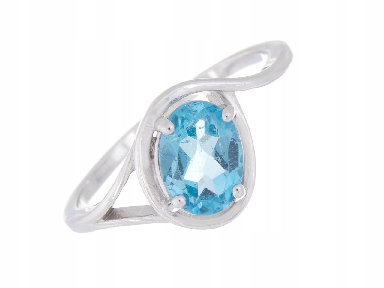 Stříbrný Prstýnek Prsten Vel Swiss Topaz Přírodní