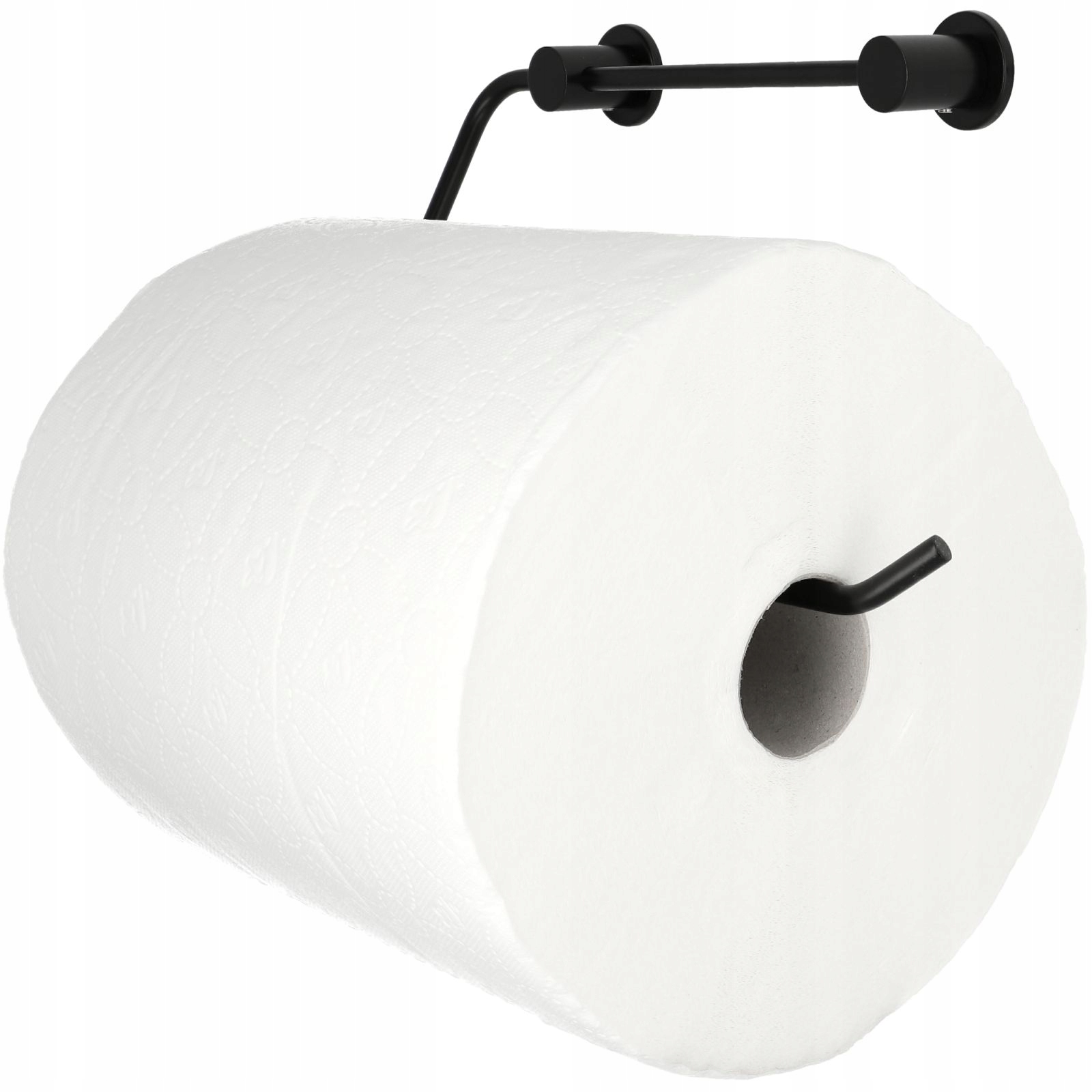 Držák na kuchyňské papírové ručníky velký XXL černý matný nástěnný