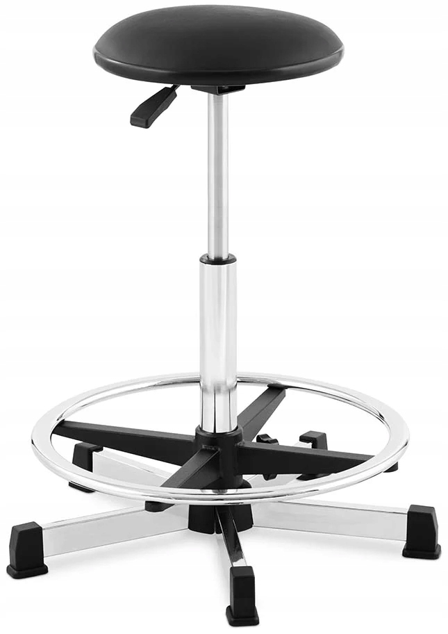 TABORET BIUROWY WARSZTATOWY TAPICEROWANE SIEDZISKO