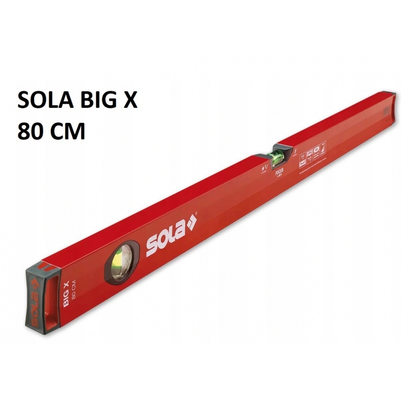 

Poziomica Aluminiowa Sola Big X 80CM Epoksydowana
