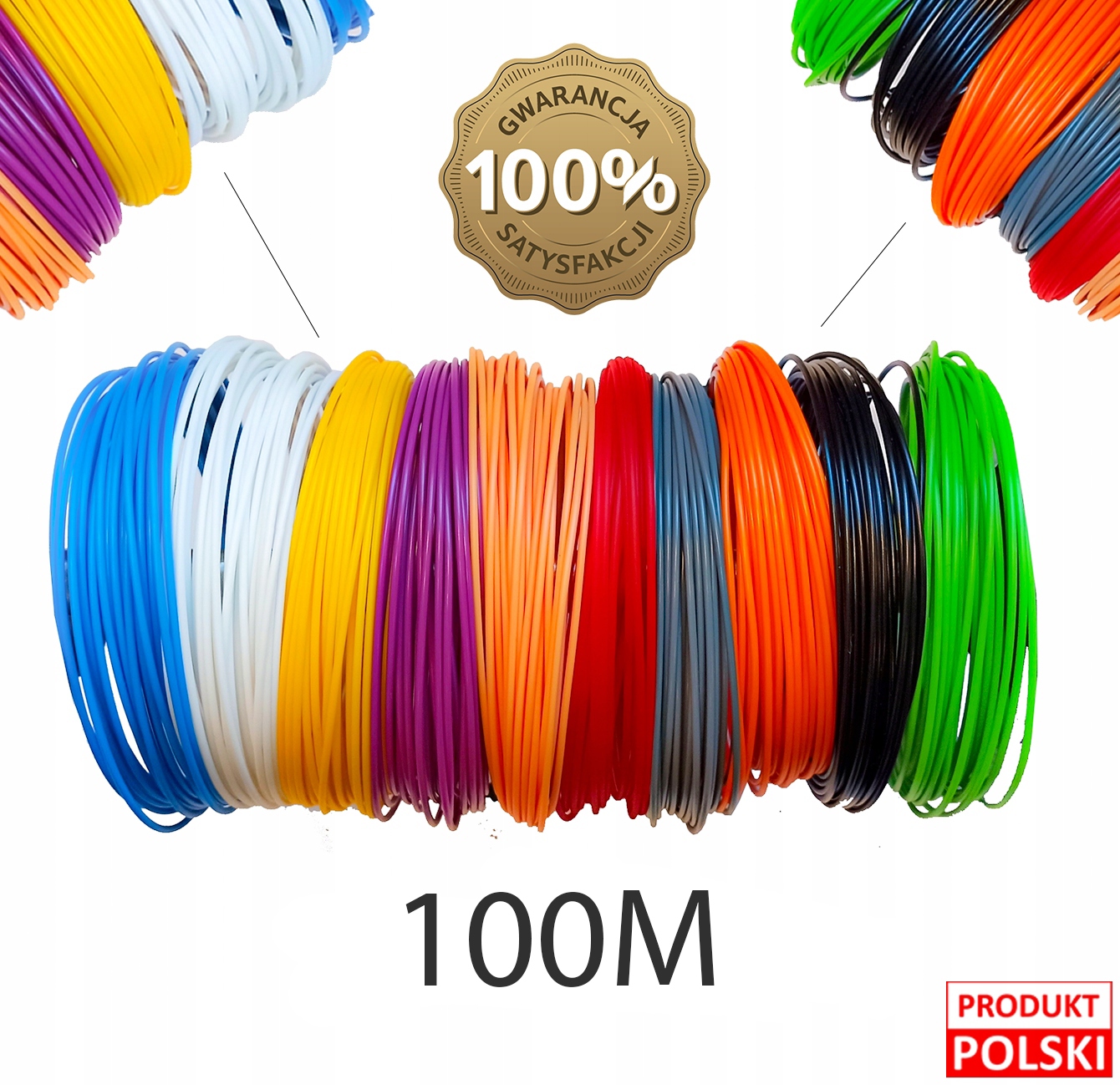 WKŁADY FILAMENT PLA DŁUGOPIS 3D 100m PREMIUM [HIT] EAN (GTIN) 02498348