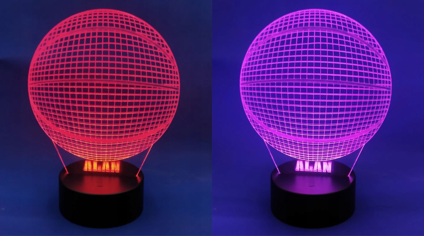 LAMPKA Z IMIENIEM 3D LED PIŁKA DO KOSZYKÓWKI Kod producenta LAMPKA 3D LED KOSZYKÓWKA Z IMIENIEM