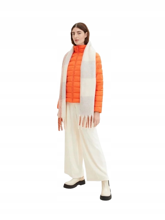 Tom Tailor Prošívaná Bunda Oranžová Zip Stojáček Xs 6BA