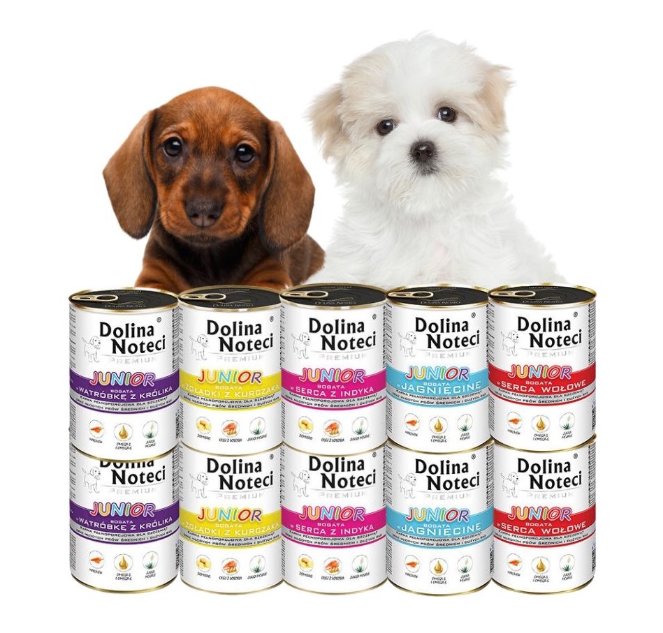 Levně Dolina Noteci Prémiové Vlhké krmivo mix chutí 10x400g Junior