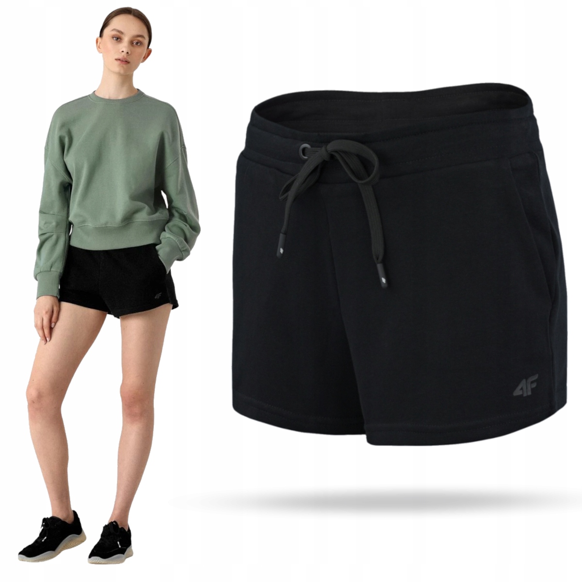 

Spodenki Damskie 4F Szorty Bawełniane Dresowe Xs