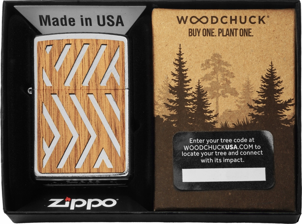 Zapalovač Zippo Woodchuck Harringbone Sweep 60004582 Větruodolný benzín