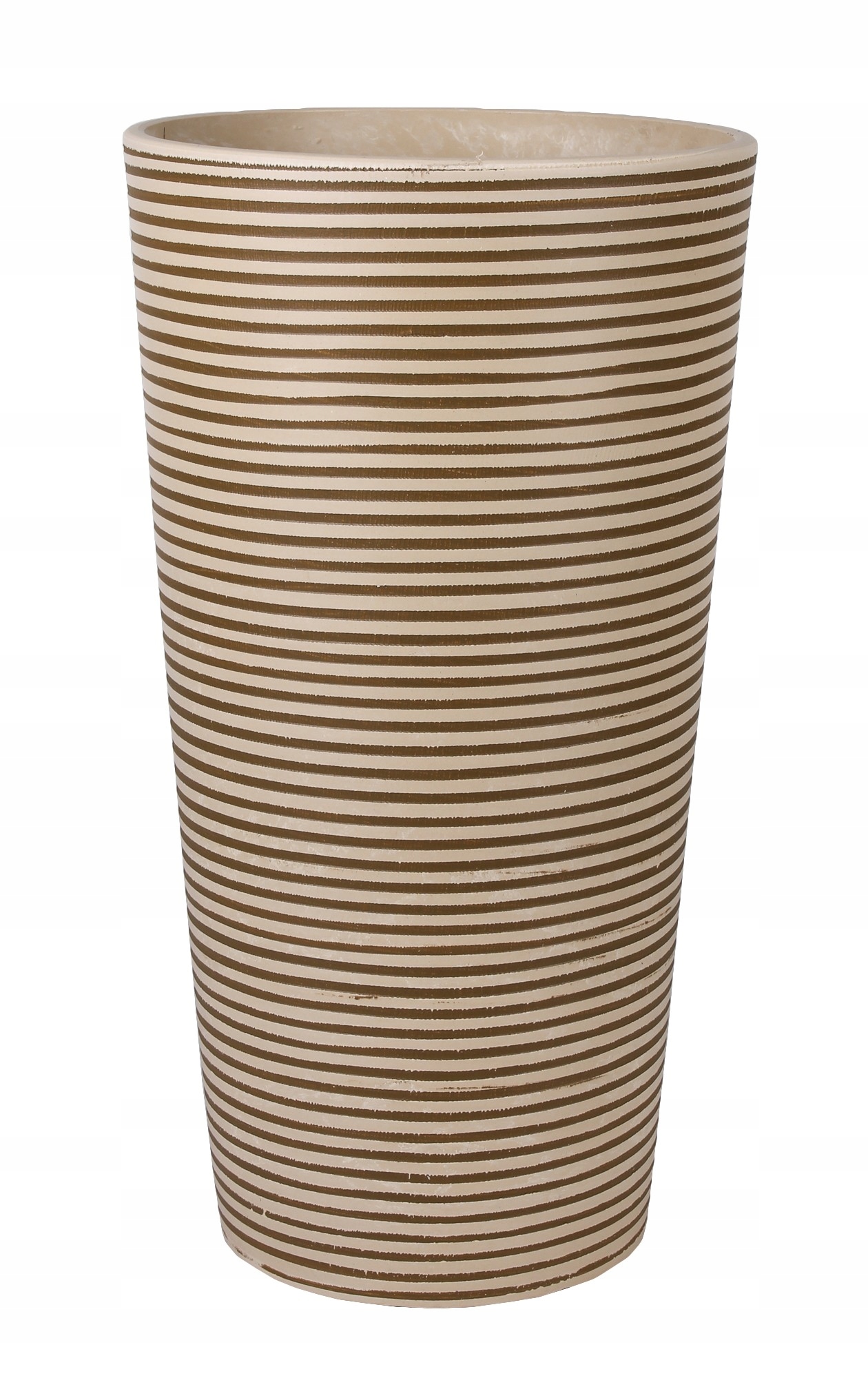 

Wysoka Beżowa Donica Z Kompozytu 25x25x46 cm