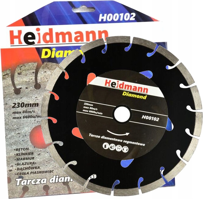

Tarcza Diamentowa Beton Cegła Segmentowa 230MM