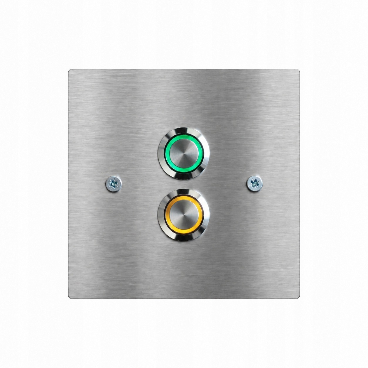 Dvojitý tlačítkový výstup vstupní brány dveří Led 10x10 Inox nerez