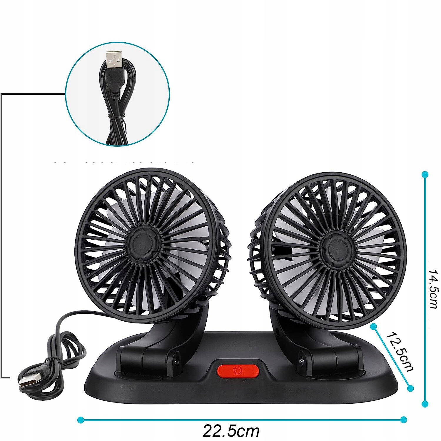 2 PRĘDKOŚCI, CHŁODZĄCY WENTYLATOR KEMPINGOWY Z USB Producent inny