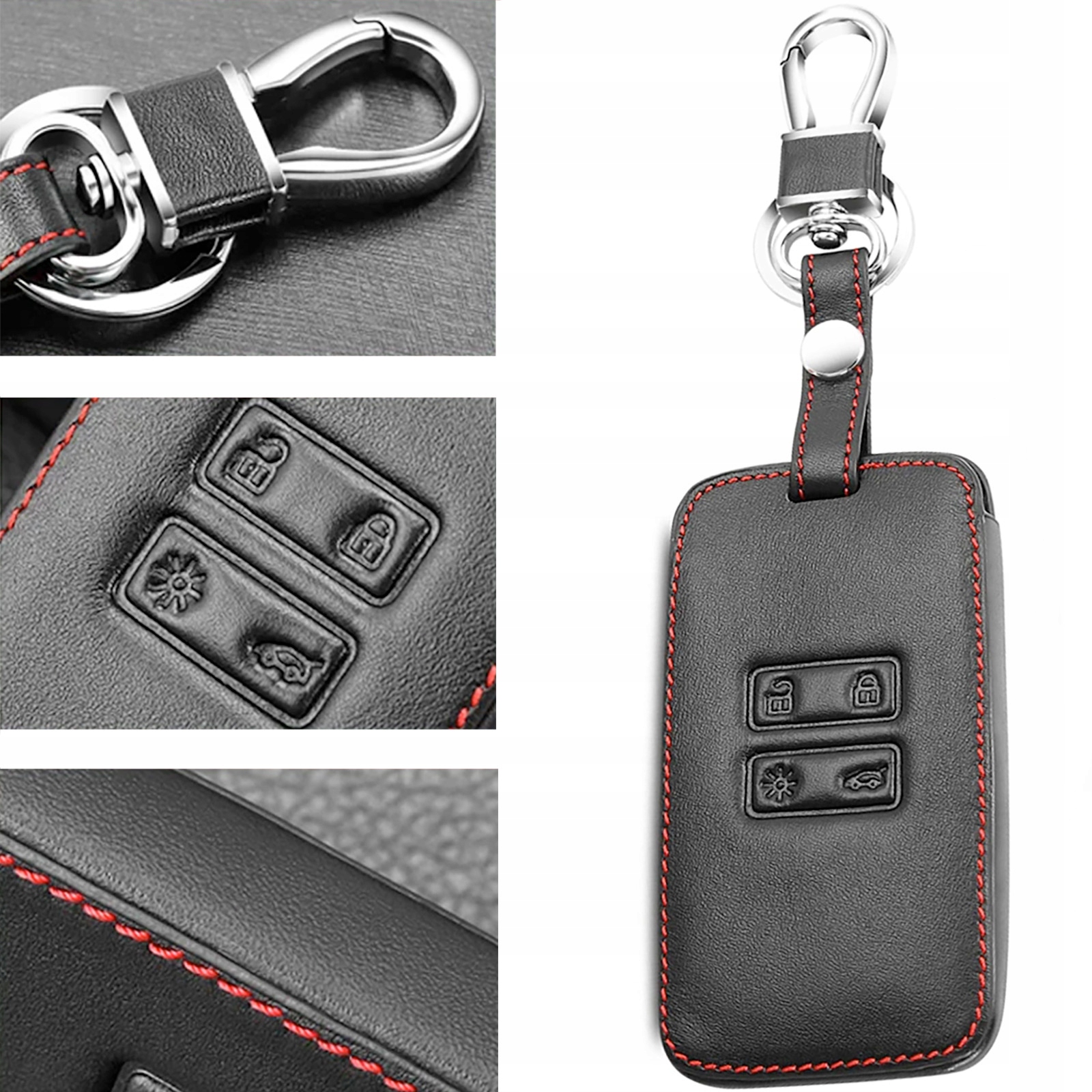 Skórzane etui pokrowiec na kluczyk kartę RENAULT DACIA Duster Sandero Logan Marka MoorisAUTO