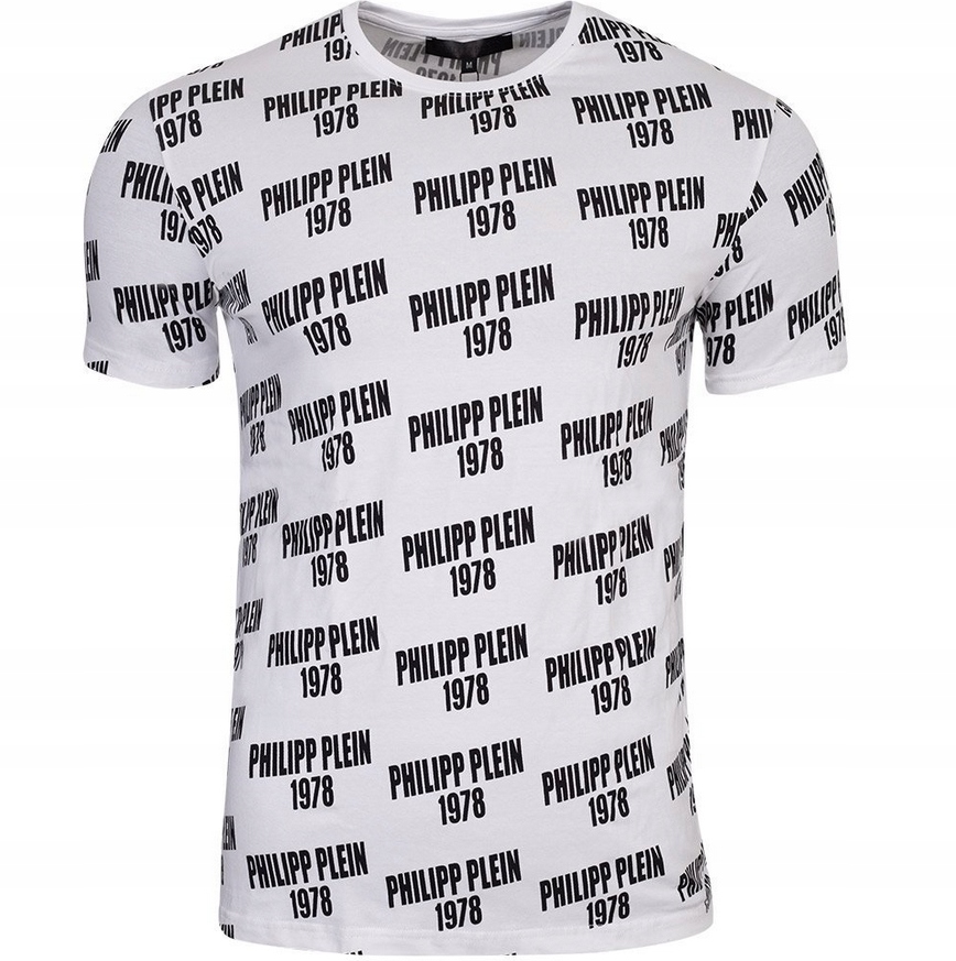 Philipp Plein pánske tričko biele prihlásené UTPG21-01 XL
