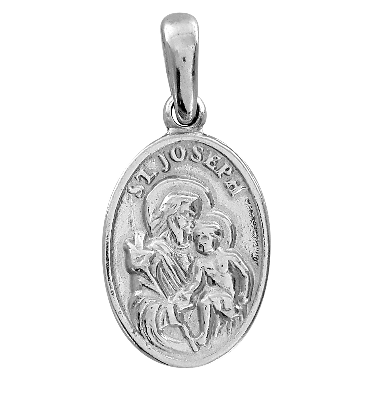 Oboustranný Medailon Svatého Josefa Stříbro 925 Joseph