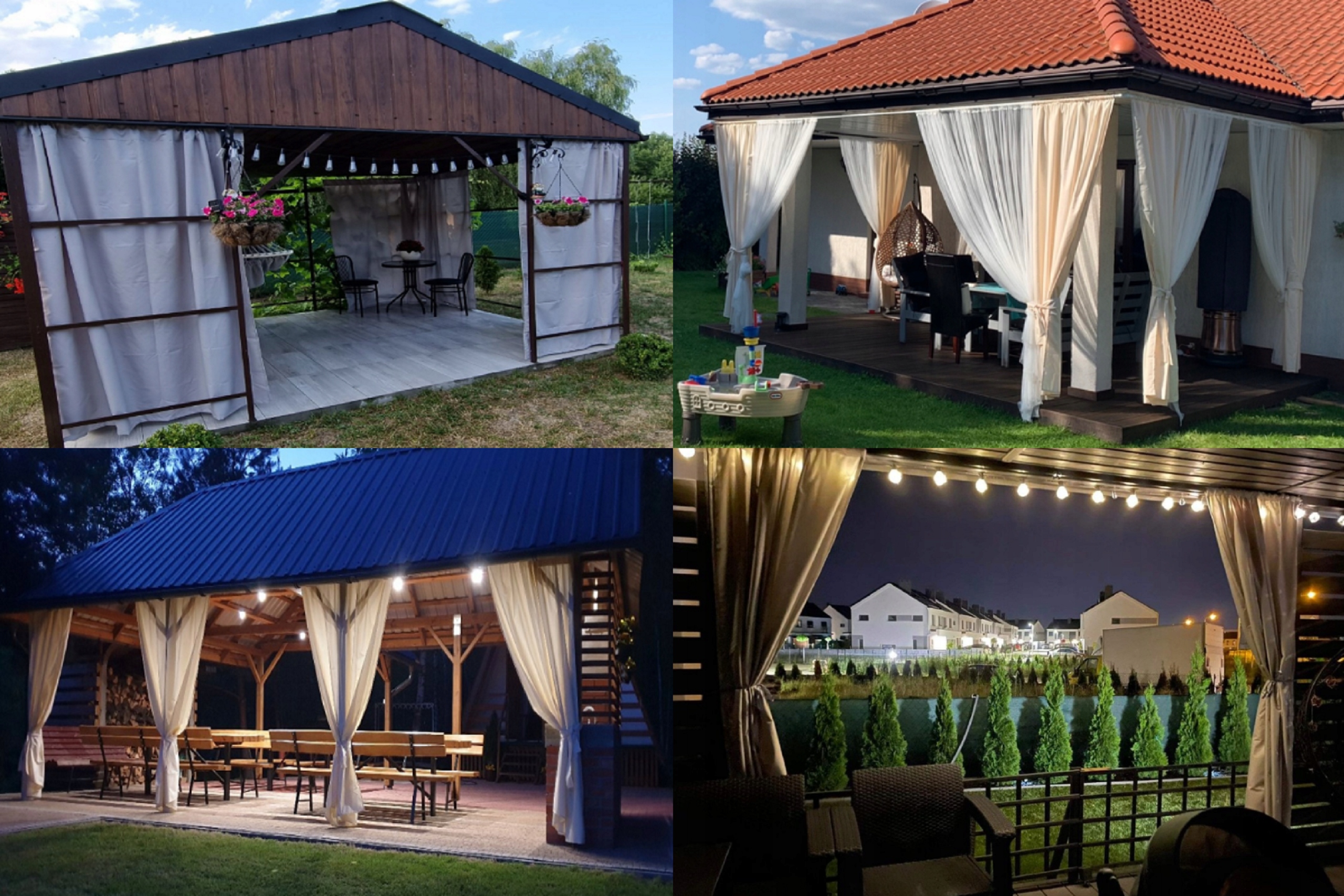 ZASŁONY OGRODOWE WODOODPORNE 155x200 TUNEL ZASŁONA OGRODOWA NA TARAS GŁADKA Stan opakowania oryginalne