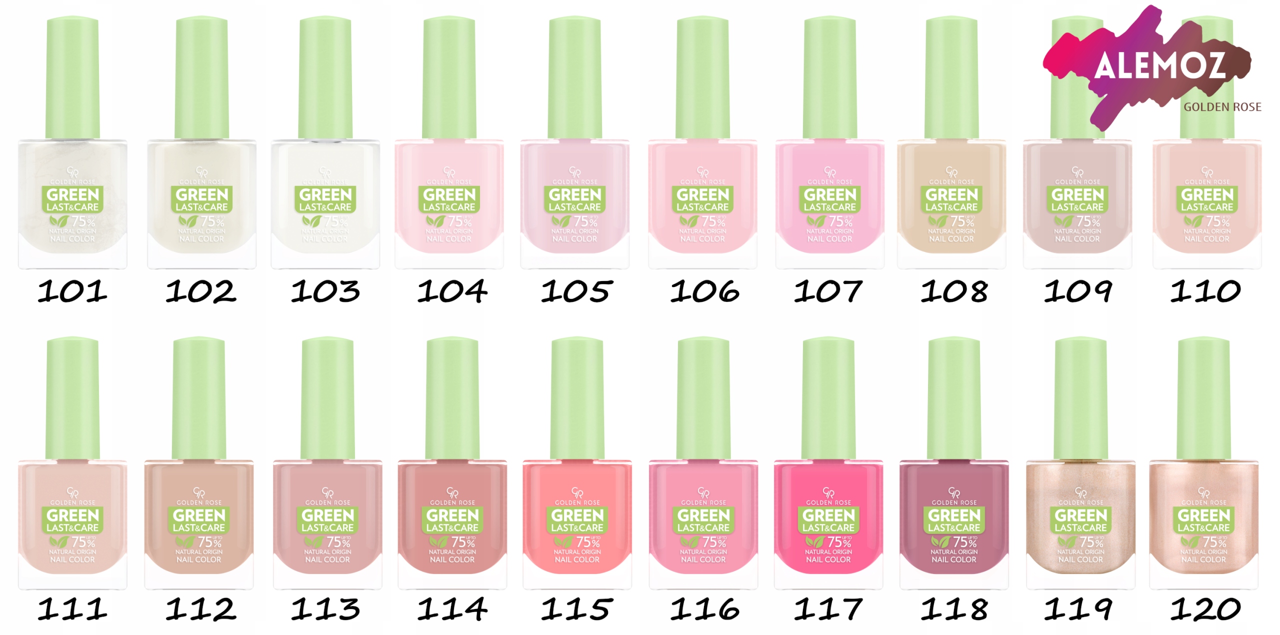 Golden Rose GREEN Wegański lakier do paznokci 123 Marka Golden Rose