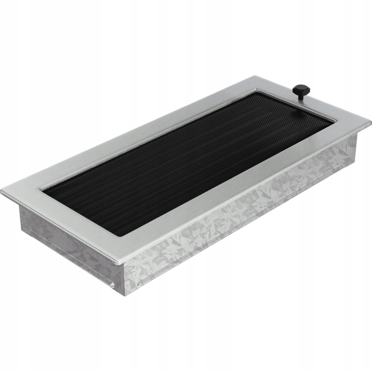 Větrací krbová mřížka broušená s žaluzií 17x37