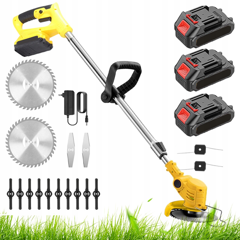 Podkaszarka Akumulatorowa Kosa Ogrodowa Piła Wykaszarka Regulowany Z 3XAKU