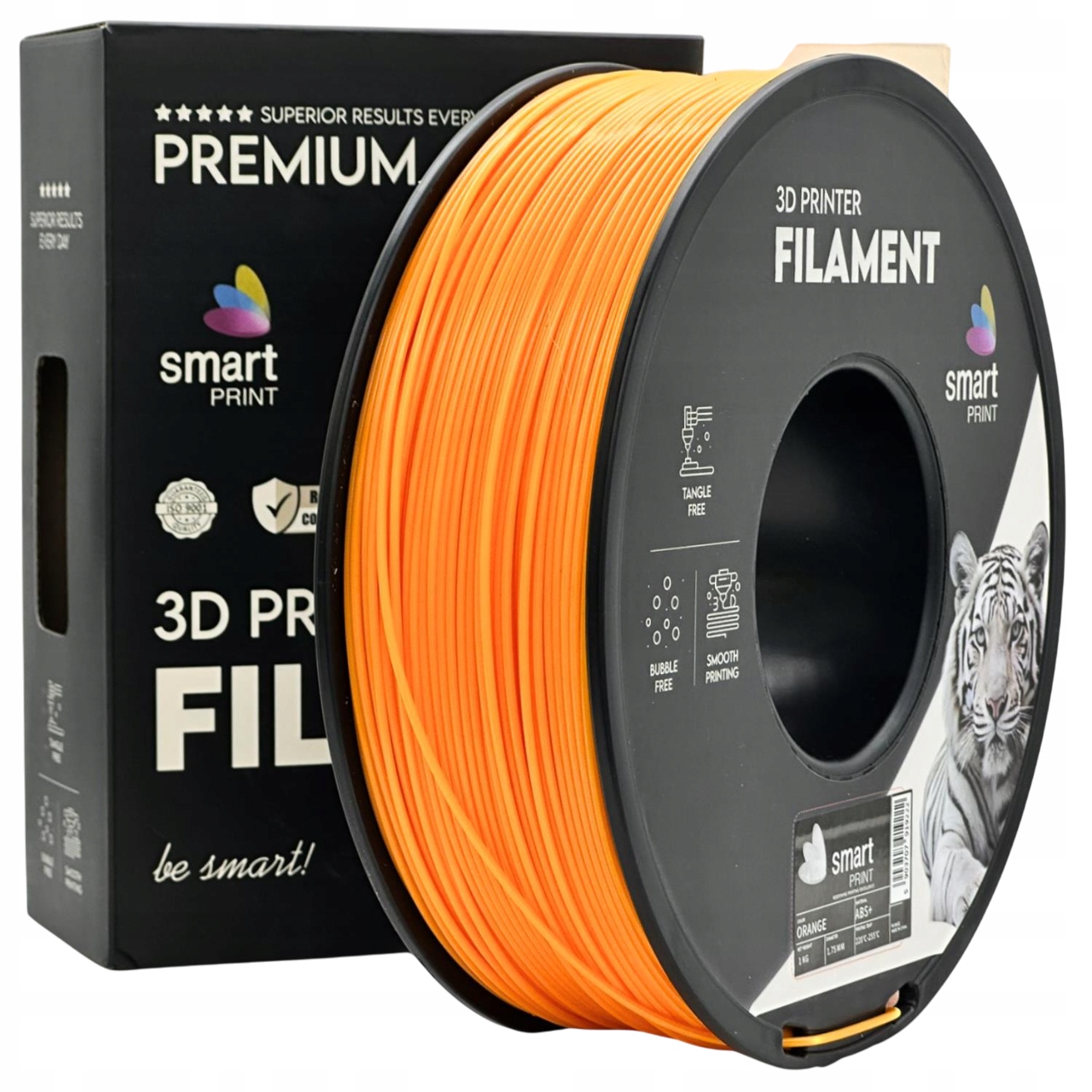 Filament Smart Print Abs+ 1.75mm 1kg Pomarańczowy Orange
