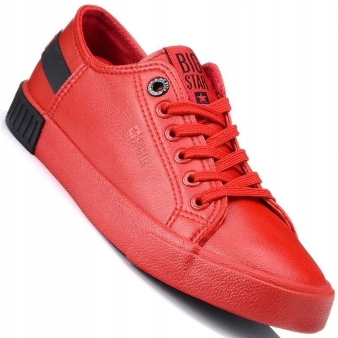 

Trampki Big Star Czerwone ekoskóra FF274176