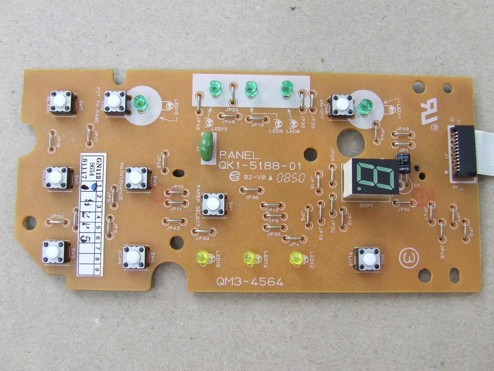 Panel sterujący drukarki CANON MP190 Kod producenta P_B360