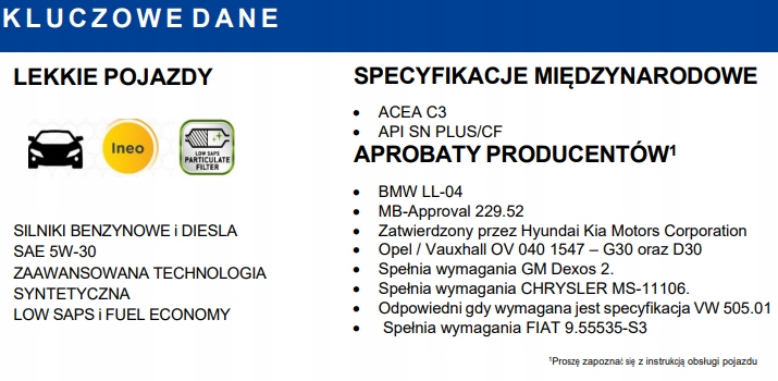 Total Quartz Ineo MC3 5W30 5L Rodzaj syntetyczne