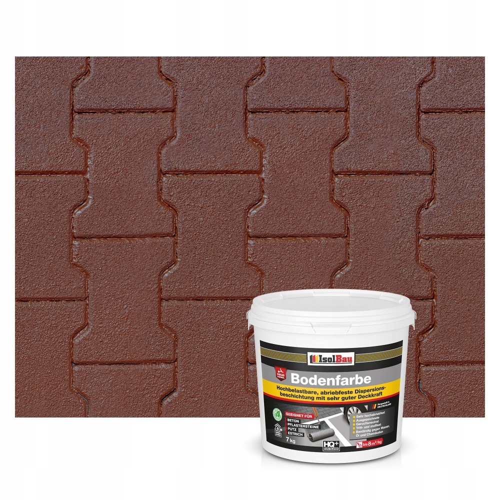 Farba do betonu kostki drewna metalu uniwersalna Bodenfarbe Braun 7KG