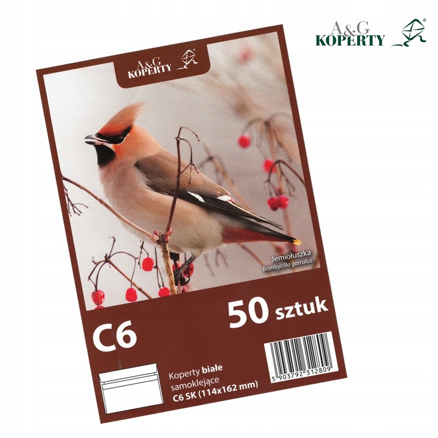 

Koperty C6 Sk białe 50szt do formatu A6
