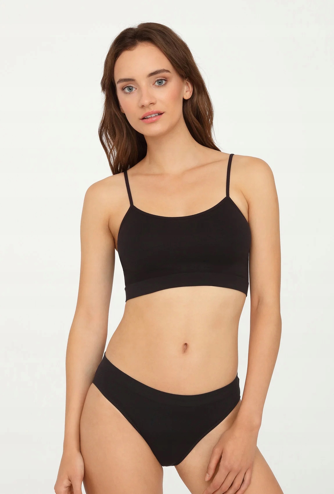 3 X GATTA TOP CIENKIE RAMIĄCZKA CZARNY XL Rozmiar XL