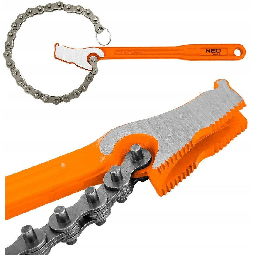KLUCZ ŁAŃCUCHOWY DO RUR 4" 115-300 MM CrV NEO TOOLS