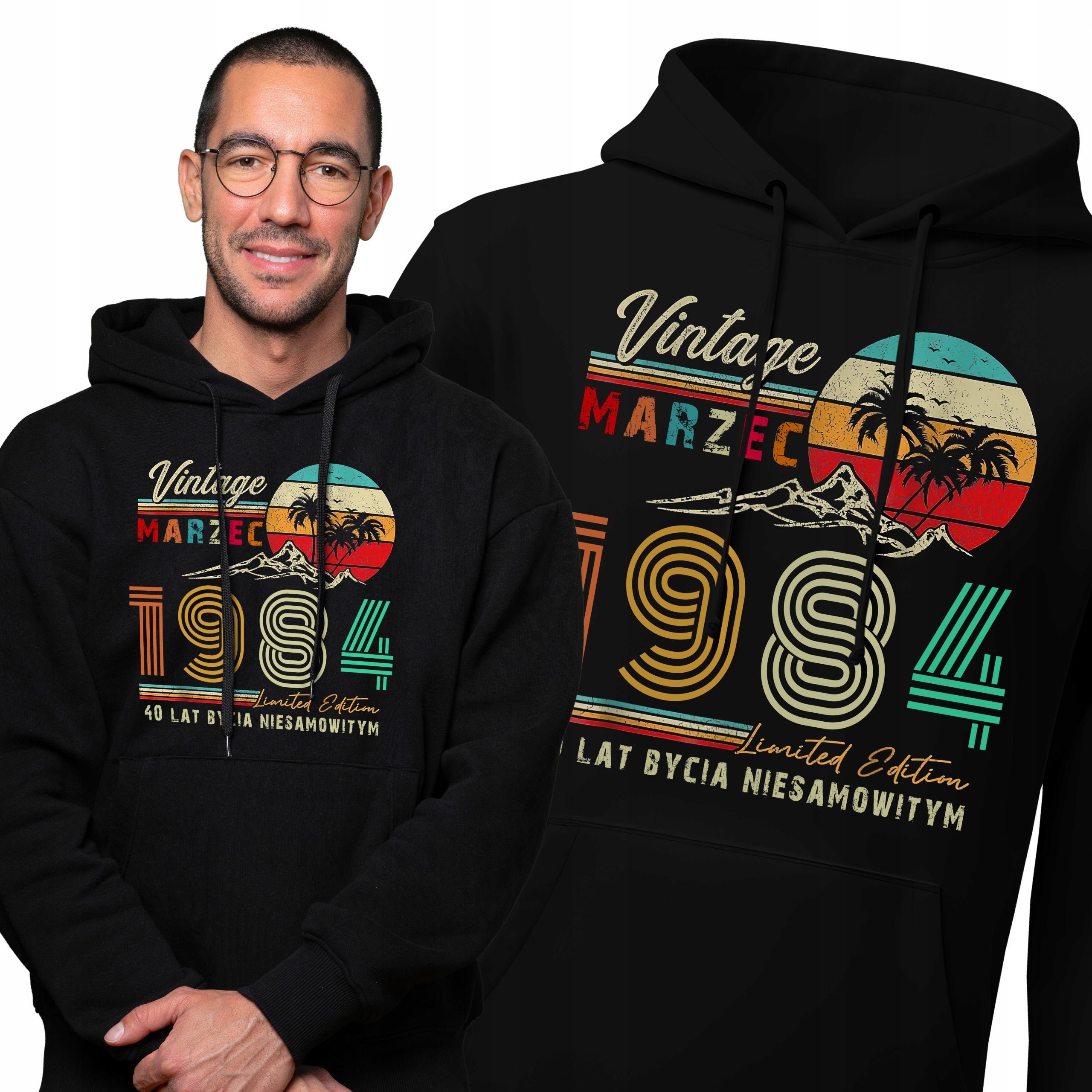 Pánská mikina klokanka k narozeninám s libovolným rokem Vintage Potisk Bonus