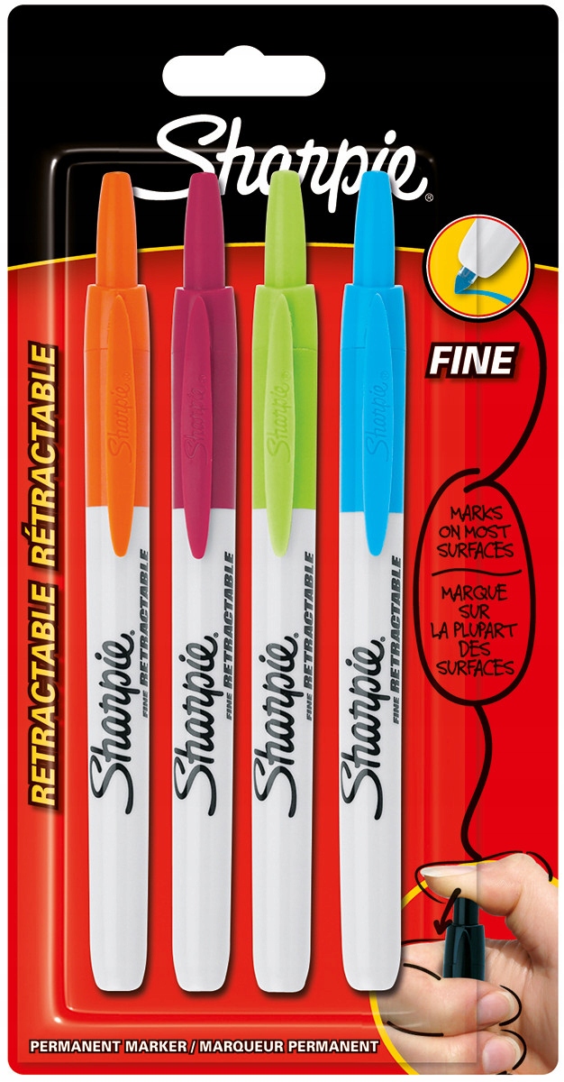 MARKERY SHARPIE RT 4KOL BLISTER 0897