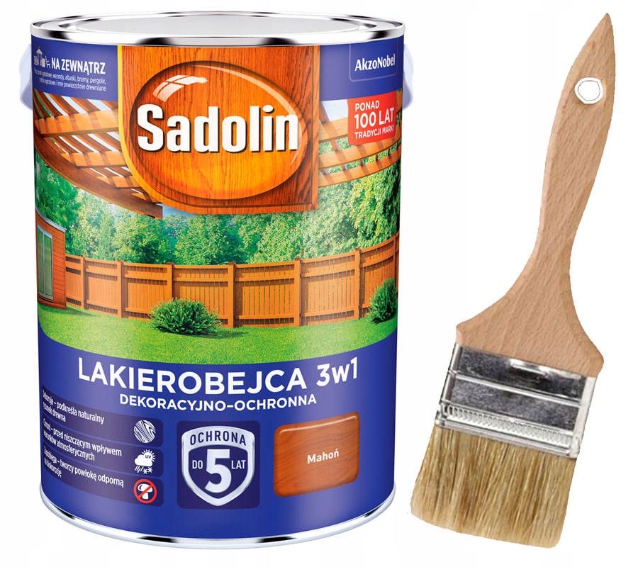 

Sadolin Lakierobejca do drewna 3w1 5L Mahoń