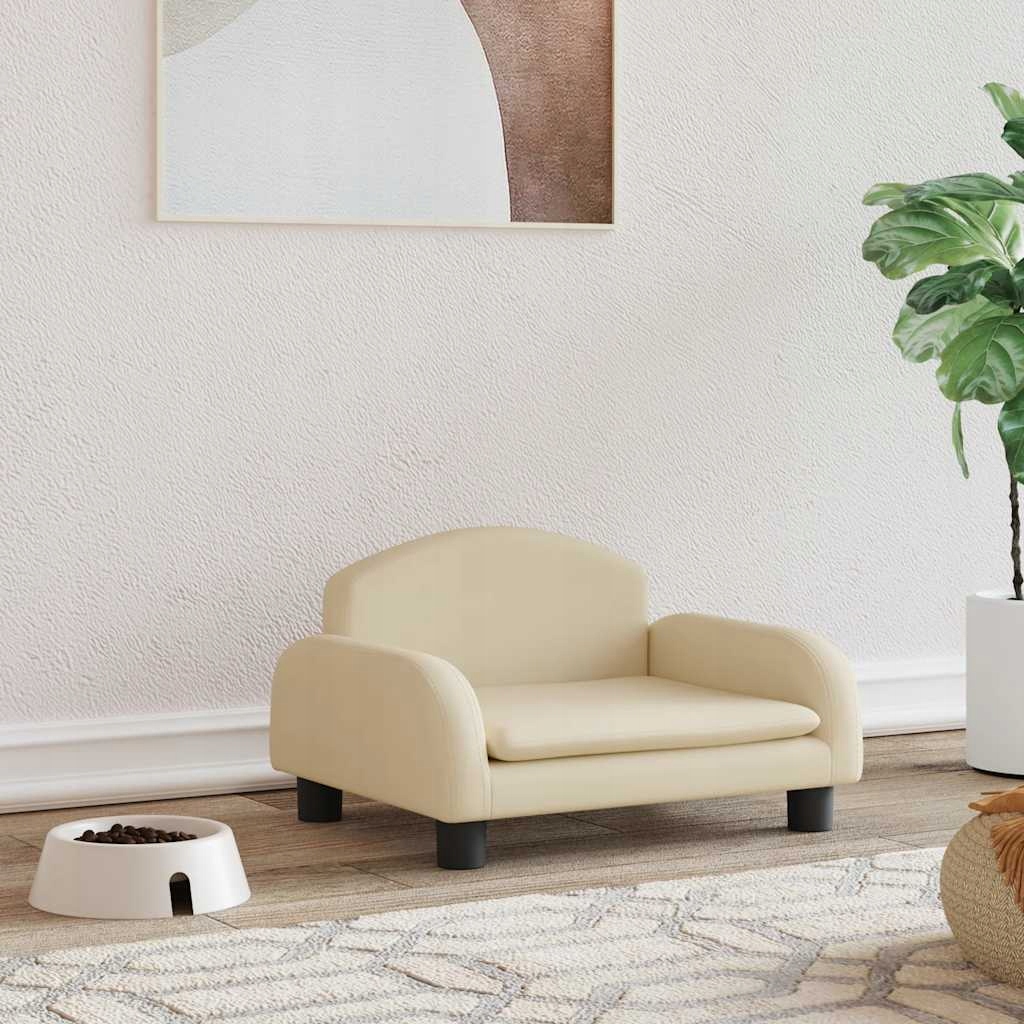 Levně Fionshop 262671491 Pelíšek pro psy krémový 50 x 40 x 30 cm textil