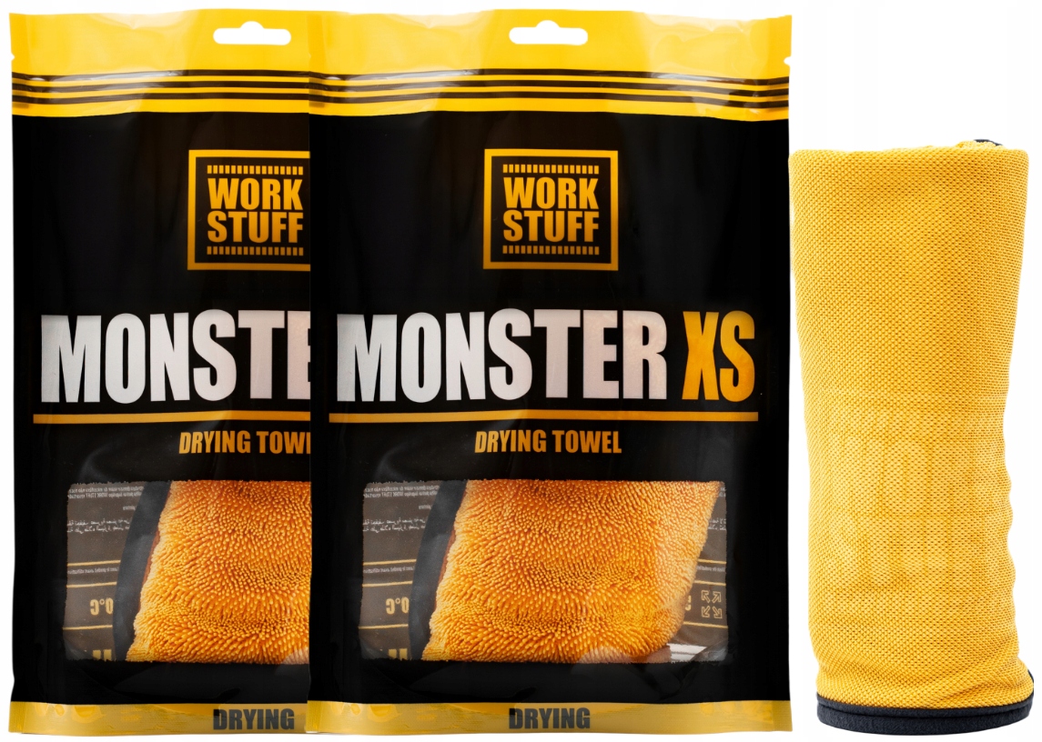 2 xWork Stuff Monster Xs ręcznik mikrofibra do osuszania samochodu 55x50