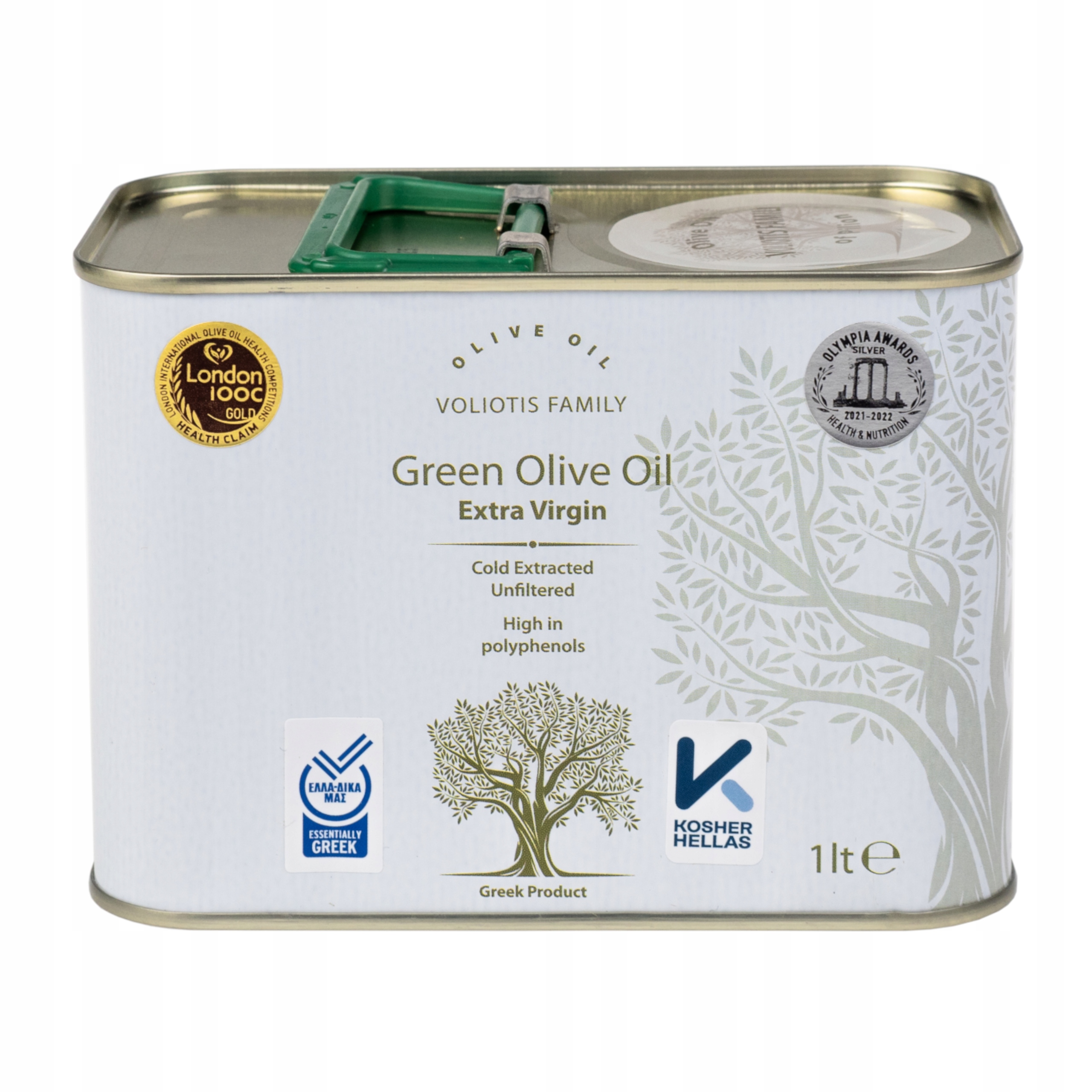 Levně Extra panenský olivový olej Řecký 1L Nefiltrovaný pro Smažení Voliotis
