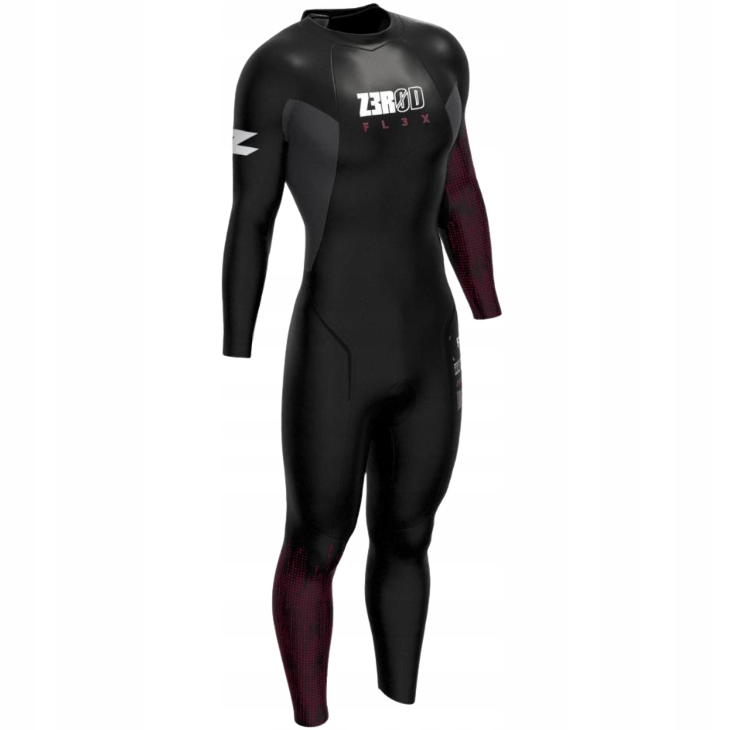 Pianka do Pływania Męska Zerod Flex Black/Red Sl Długa Pianka Triathlonowa