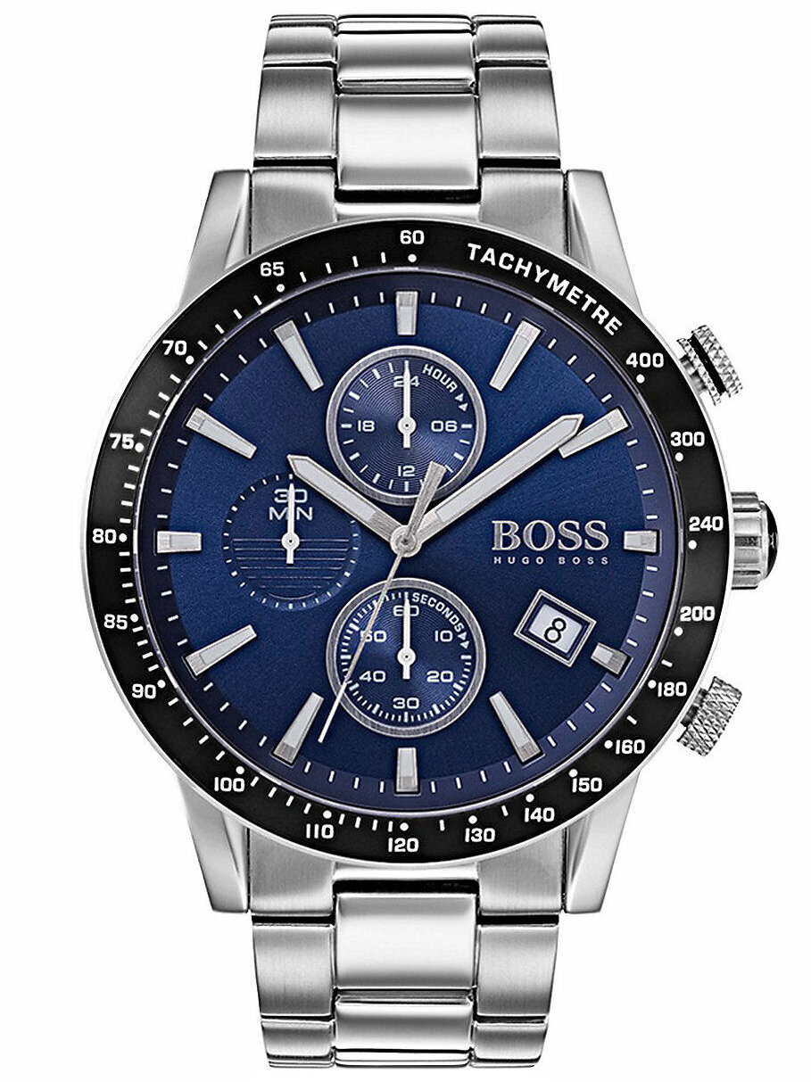 Pánské Hodinky Hugo Boss 1513510 Stříbrný Chronograf 50M Dárek Pro Kluka