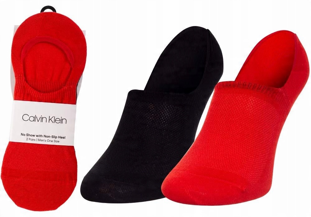 

Calvin Klein Skarpetki Stopki 2P Black/red R:40-46