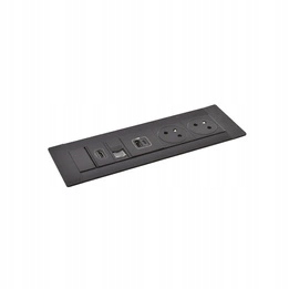 Zásuvka na dosku 2X2P+Z/USB/RJ/HDMI Čierna Legrand
