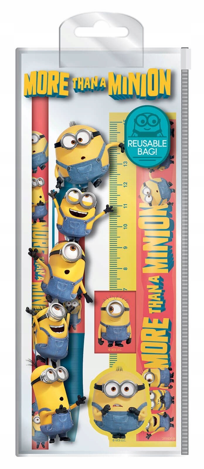 

Minionki Długopis Ołówek Temperówka Gumka Linijka