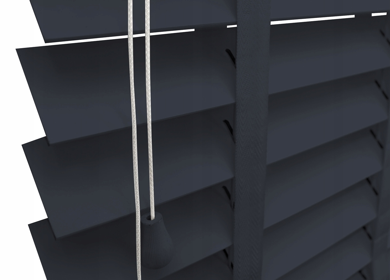 ŻALUZJE ANTRACYT DREWNIANE 50mm 220x70