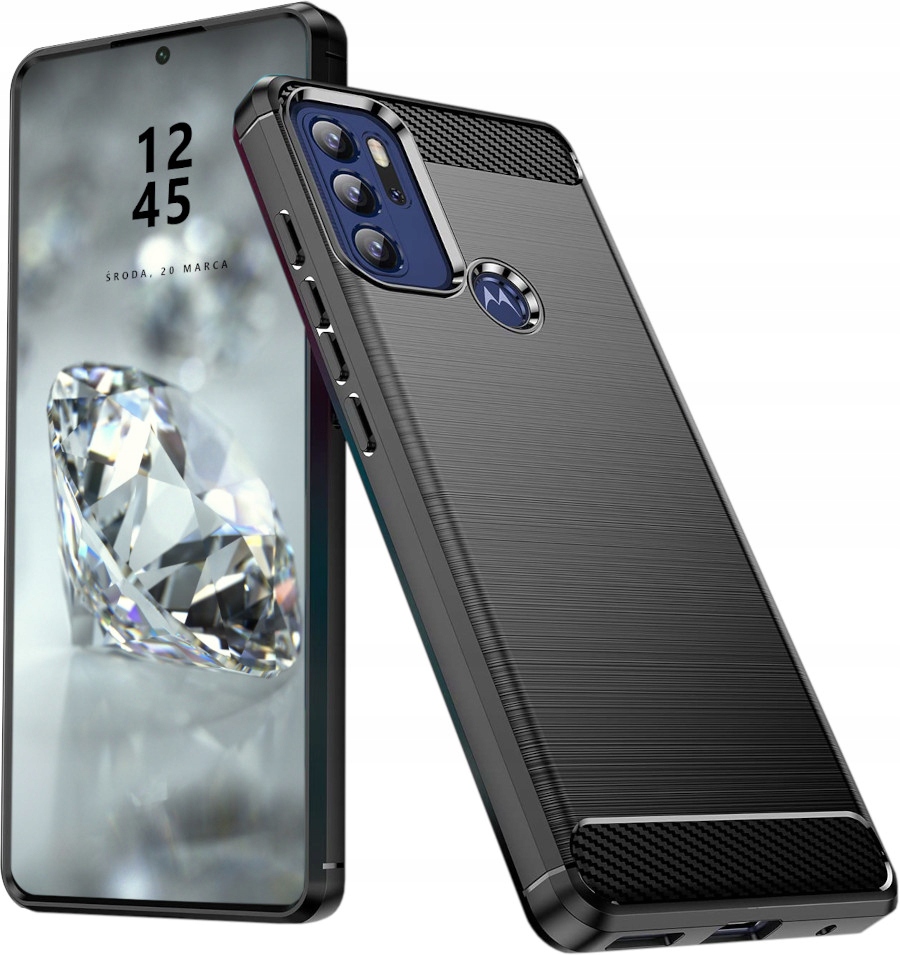 

Etui Do Motorola G60S Pancerne Karbon Szkło