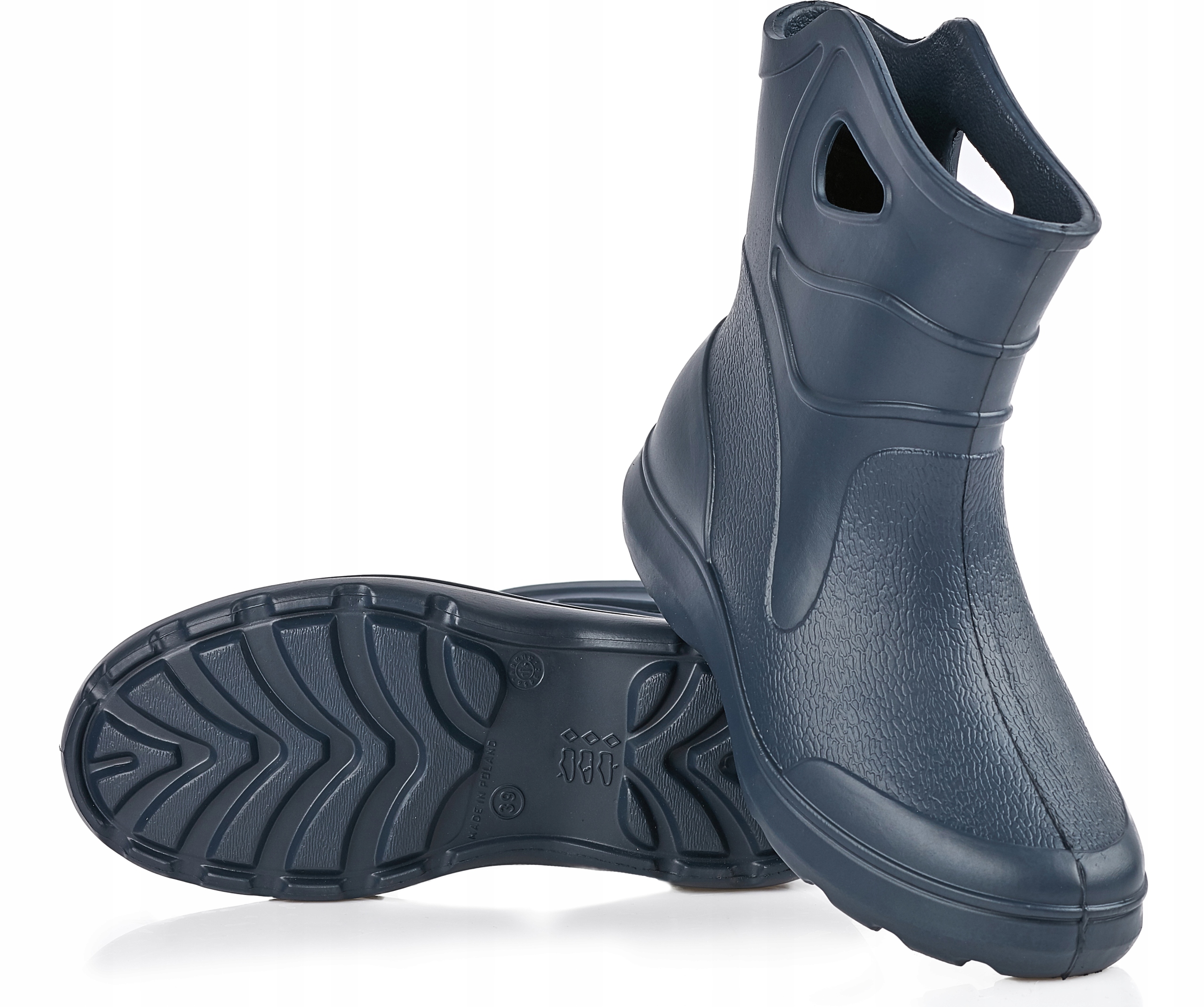 Ladeheid Kalosze męskie krótkie gumiaki gumowce Granatowy 41 Długość wkładki 0 cm